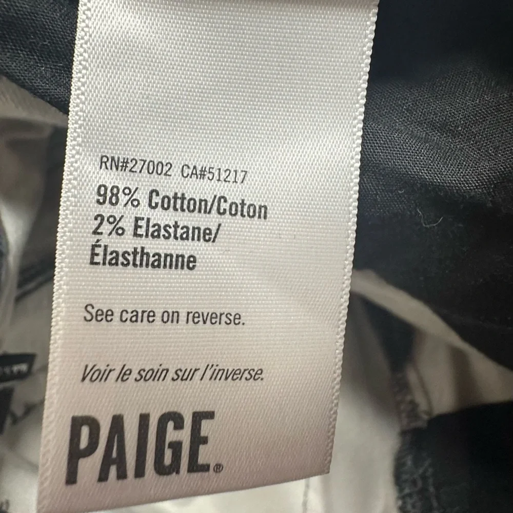 Paige Women’s 27 Denim Plaid Skinny Cotton Elastine Pockets Hoxton Ankle - Picture 9 of 9